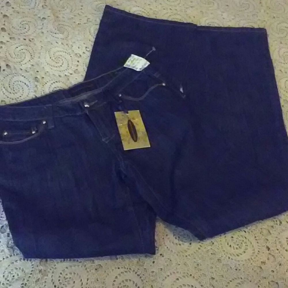 Chinese Laundry Size 28 Ladies Low Rise Dark Blue Wash Flared Jeans
